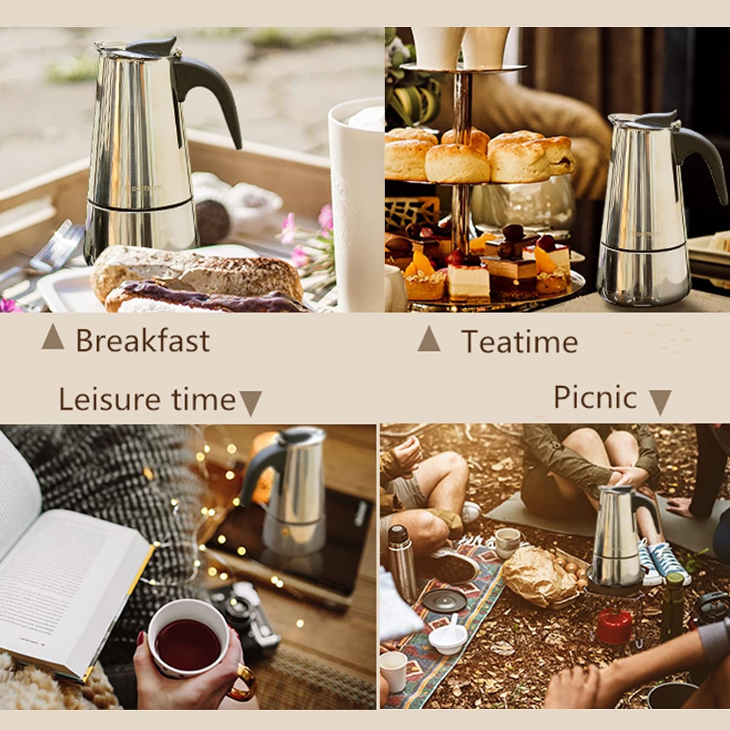 4/6/9 Cups Moka Pot Caffe Mach - огляд і ціна Coffee Equipment For Sale