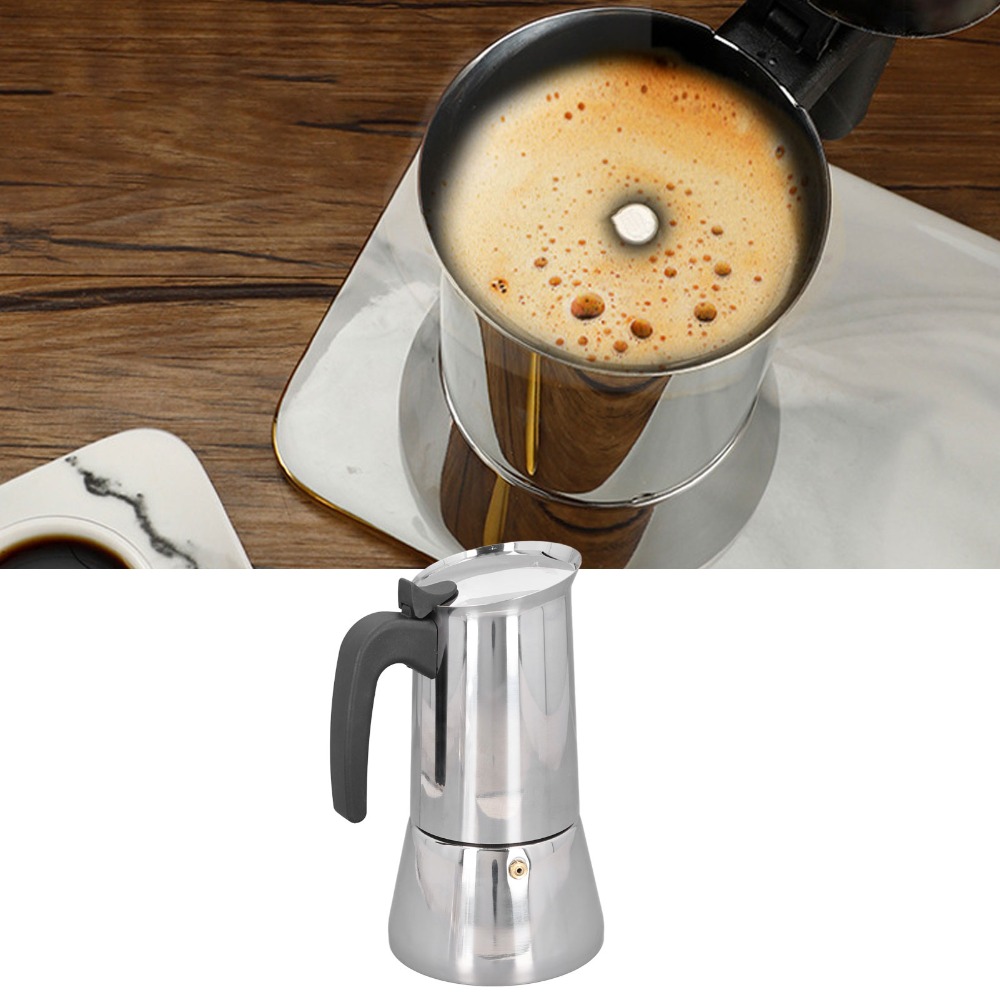 Stainless Steel Moka Pot Large - огляд і ціна Hero Coffee Equipment
